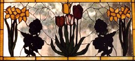 stained glass flower window