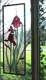 stained glass iris window