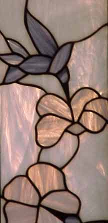 stained glass hummingbird window