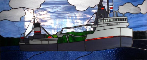 stained glass freighter window