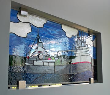 stained glass freighter window
