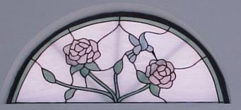 stained glass rose window