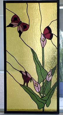 stained glass butterfly window