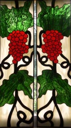 stained glass grapes window