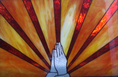 stained glass prayer window
