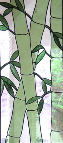 stained glass bamboo window