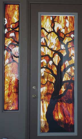 stained glass tree door
