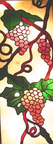 stained glass window grape panel