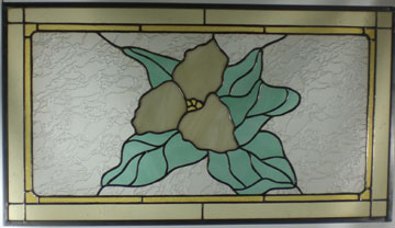 stained glass trillium window