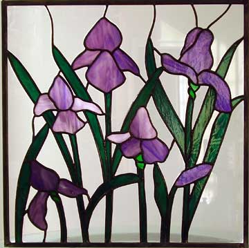 stained glass iris window