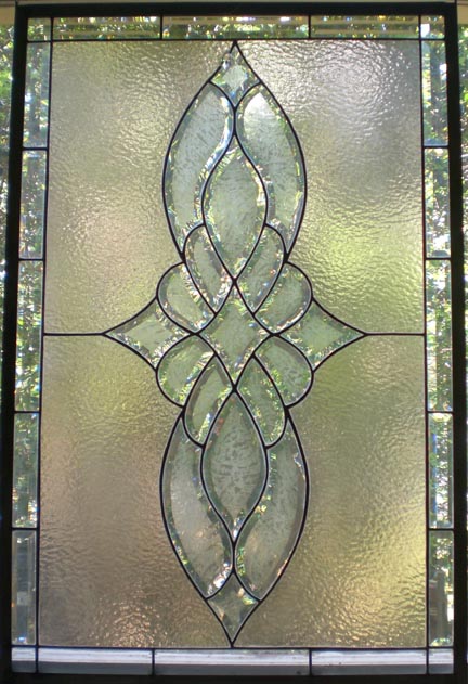 stained glass bevel window