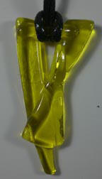 yellow fused glass necklace