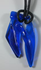 blue fused glass necklace