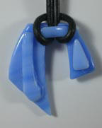 blue fused glass necklace