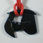 black stained glass necklace