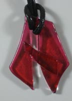 pink fused glass necklace