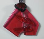 pink fused glass necklace