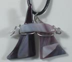 purple fused glass necklace