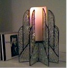 stained glass candle holder