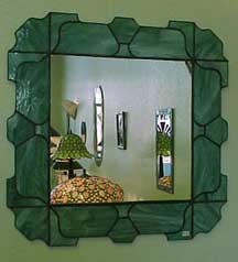 Stained Glass Green Mirror