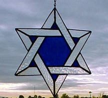 stained glass star of david