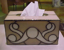 stained glass tissue box