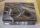stained glass brown box