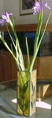 stained glass vase