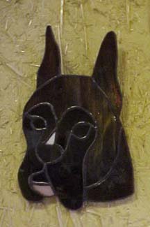 stained glass dog