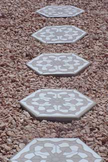stained glass stepping stones