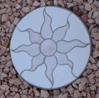 stained glass stepping stone