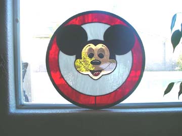 stained glass mickey mouse