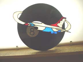 stained glass thunderbird plane
