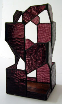 stained glass candle holder