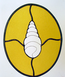 stained glass shell design