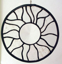 stained glass circle abstract