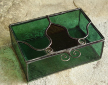 stained glass green box