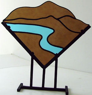 stained glass abstract tennessee river