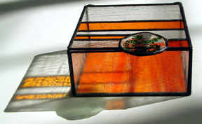 stained glass orange box