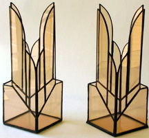 stained glass candle holders