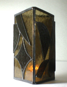stained glass candle holder