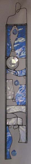 stained glass abstract hanging
