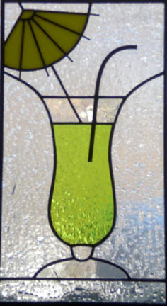 stained glass cocktail window