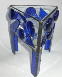 stained glass candle holder
