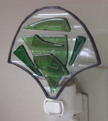 stained glass and fused glass night light