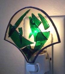 stained glass and fused glass night light