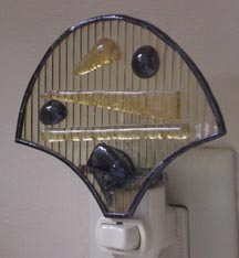 stained glass and fused glass night light