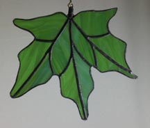 stained glass leaf