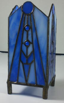 stained glass candle holder