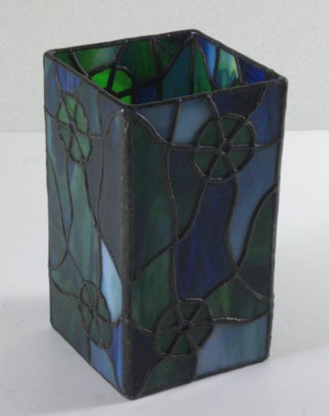 stained glass candle holder